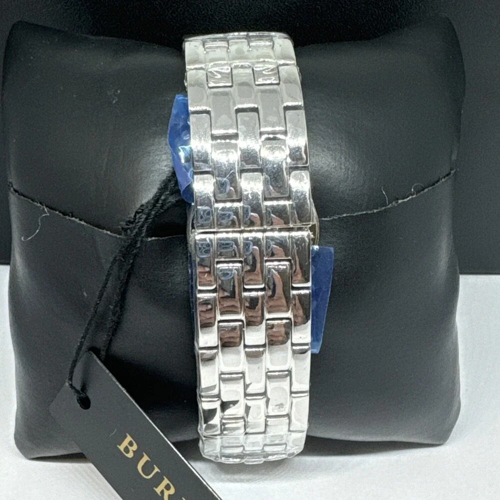 Burei S-13001M Men's Silver Stainless Steel Analog White Dial Quartz Watch JNA48